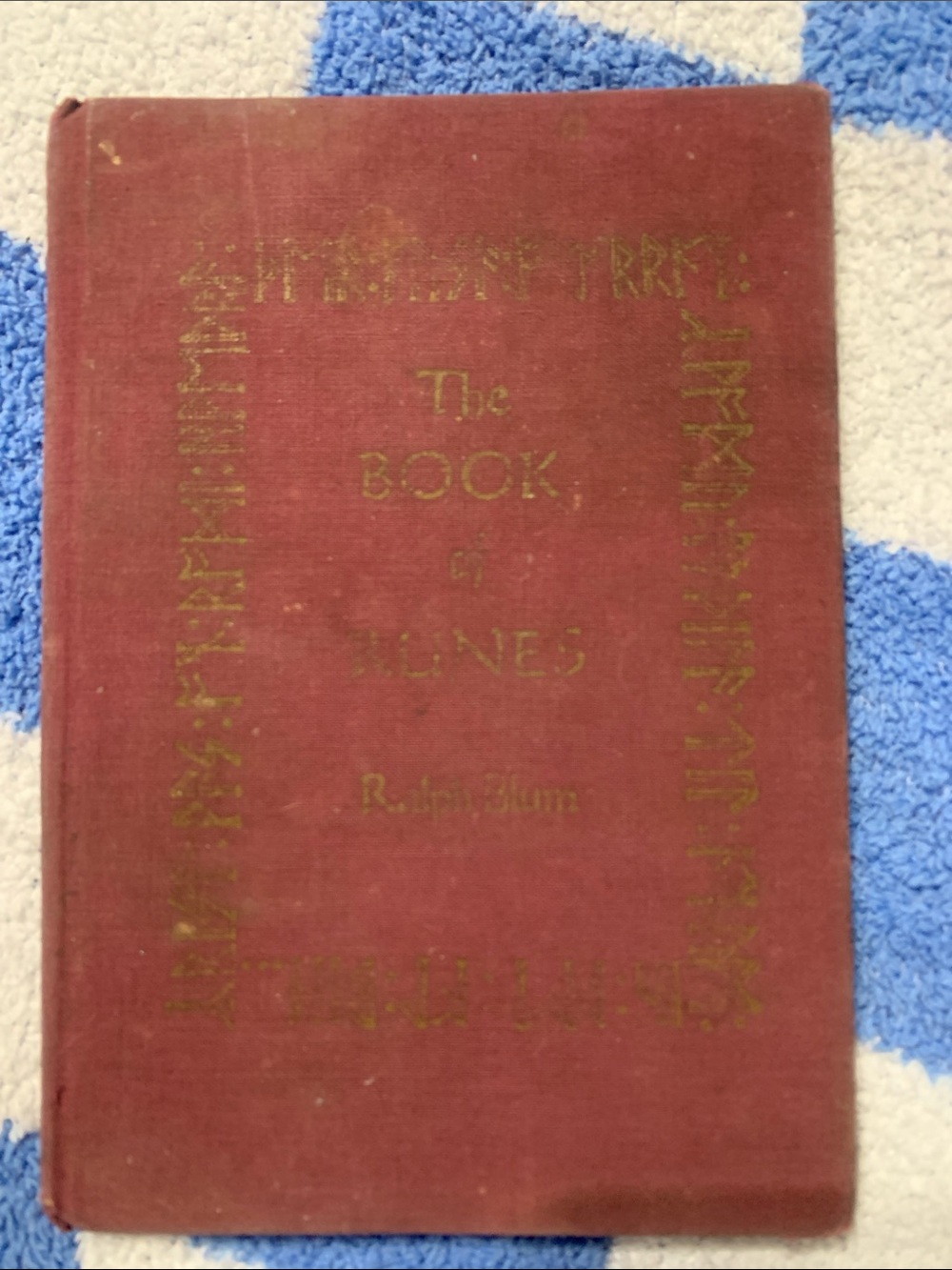 Antique Red Cloth Hardcover "The Book of Runes". X